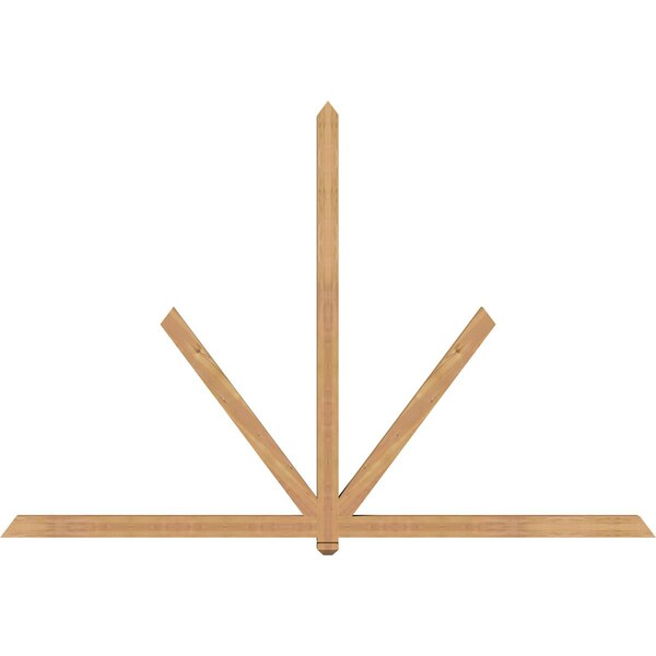Ekena Millwork Kennewick Timber Gable Bracket, Western Red Cedar, 108"W x 72"H x 3 1/2"D x 3 1/2"F, 16/12 Pitch GBW108X72X0404KEN00SWR - main